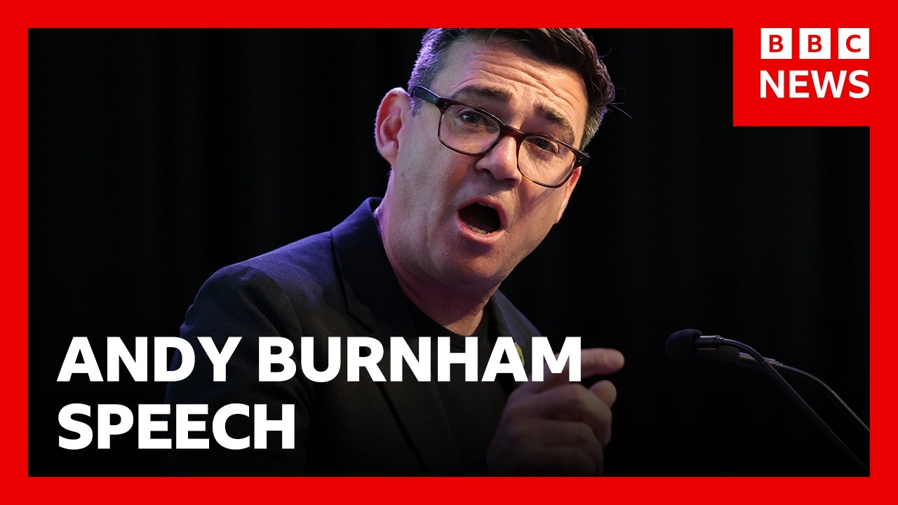 LIVE: Watch Andy Burnham give major policy speech as he bids to become UK prime minister | BBC News