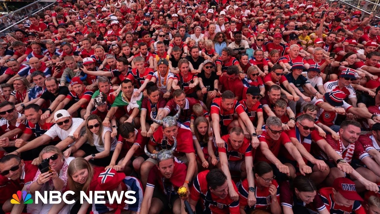 Norway fans invade the U.S. with viral ‘Viking row’