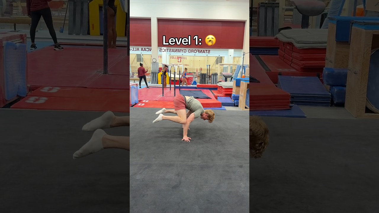 Only 1 person can do level 100 🤯 #olympics #gymnastics #gymnast #sports #calisthenics #fails