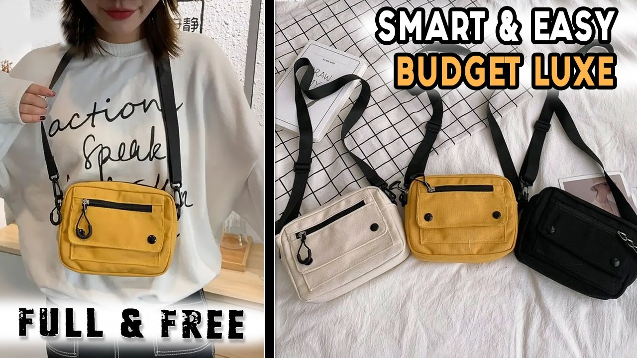 ONLY RECTANGLES Pattern: Sew a Crossbody Bag 💸 LOW COST DIY BAG from Cloth Making at Home