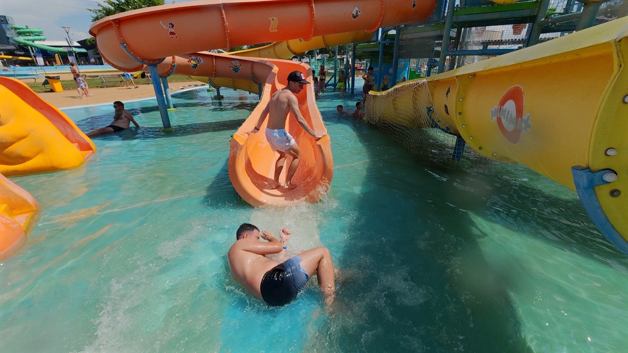 Orange Paradise Tower Water Slide at Petroland Aquapark 🇷🇸