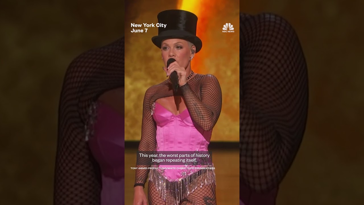 Pink recognizes Broadway’s bravery during Tony’s monologue