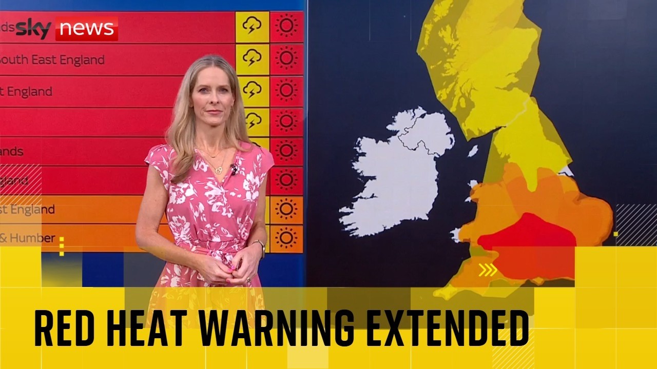 Red warning for extreme heat extended – as another temperature record broken