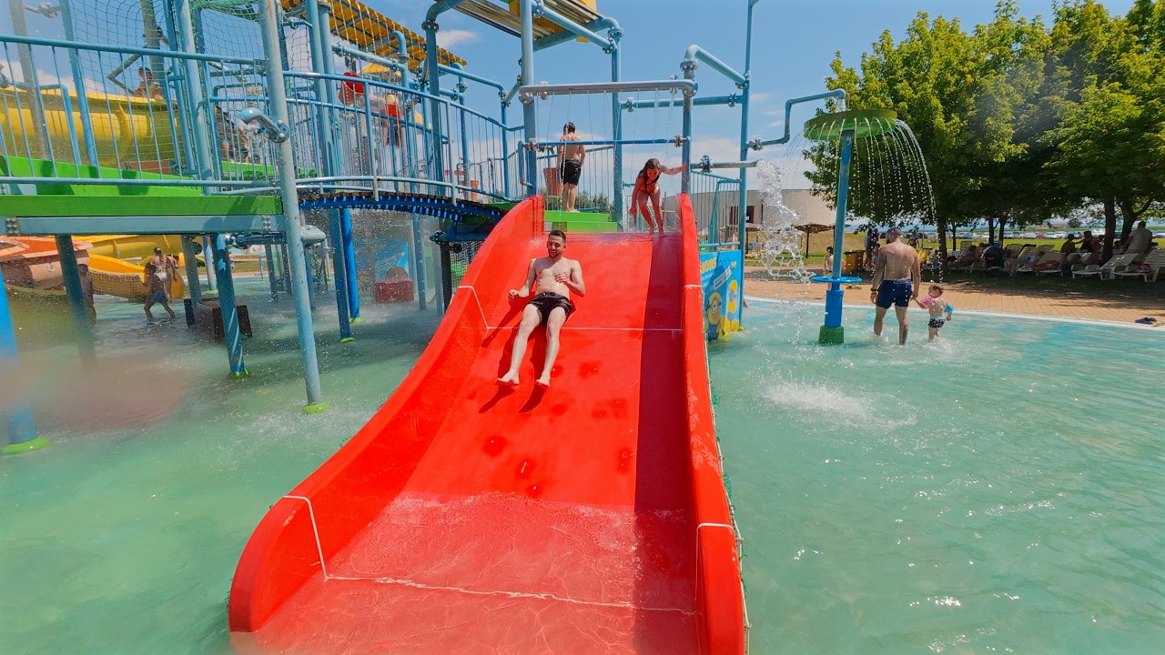 Small Red Water Slide at Petroland Aquapark 🇷🇸