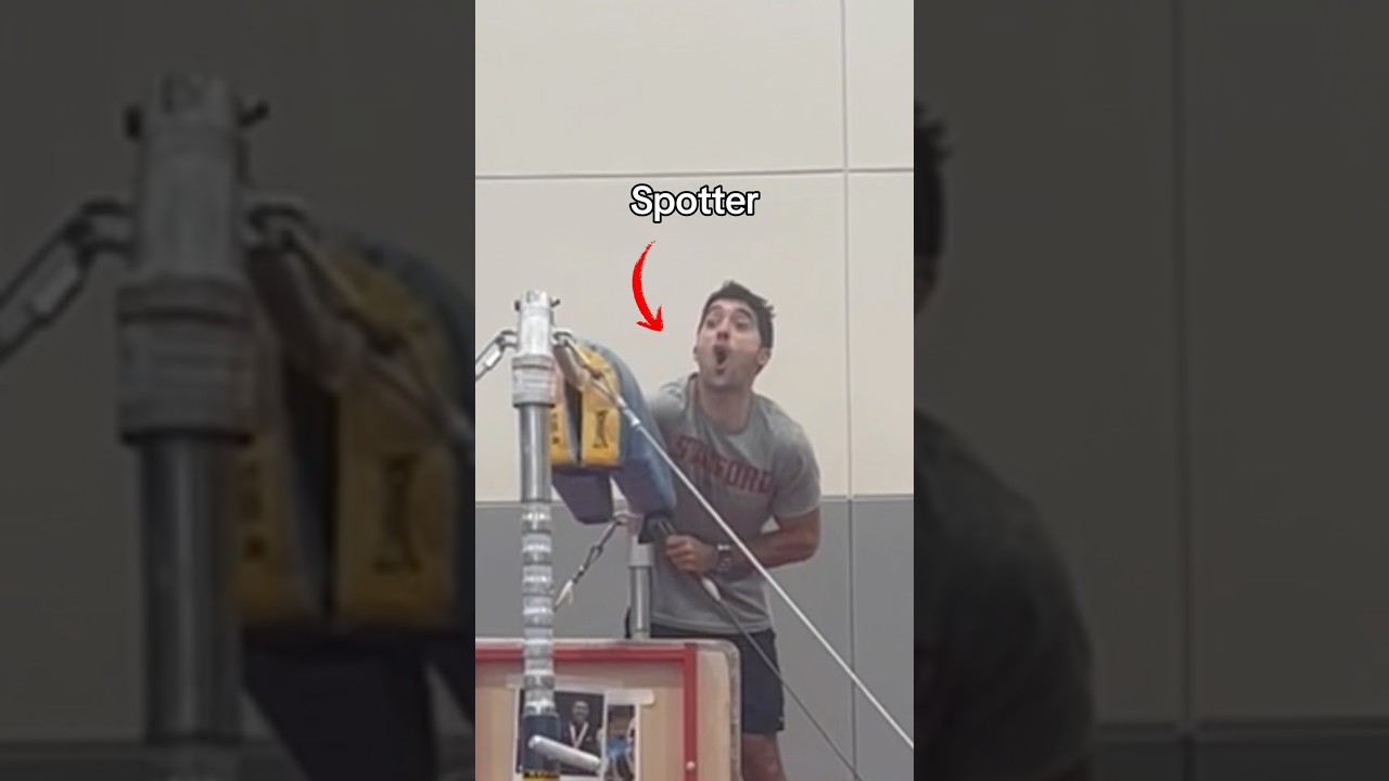 Spotters are the true 🐐 #gymnastics #gymnast #olympics #olympic #sports #fails
