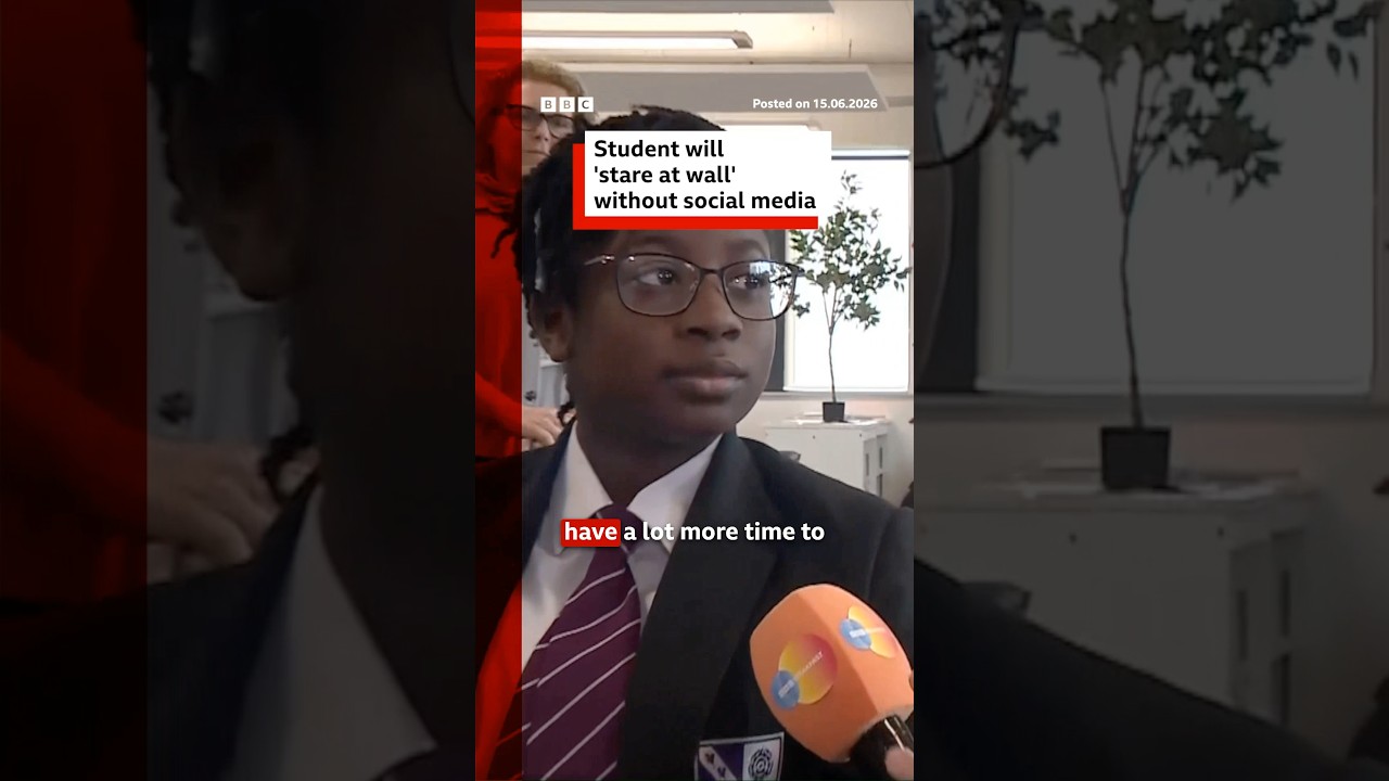 Student says she’ll ‘stare at a wall’ without social media #BBCNews