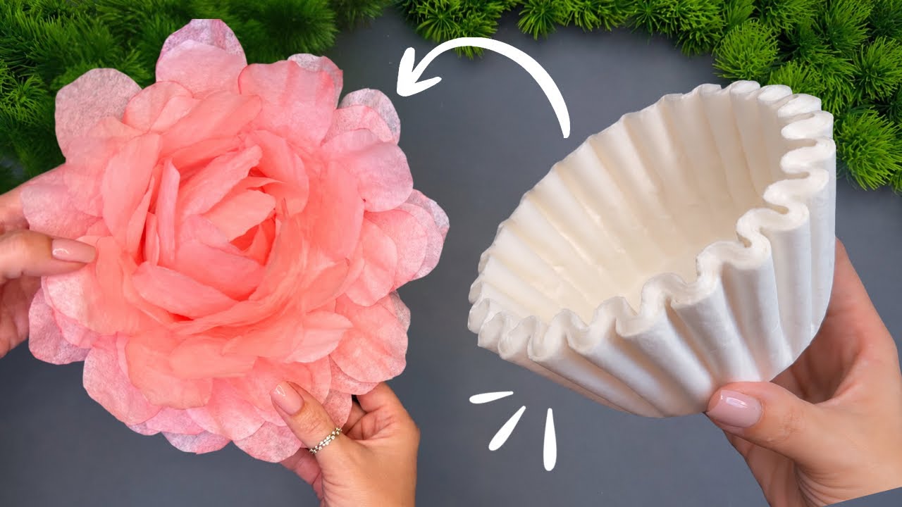 Turn Coffee Filters Into a Gorgeous Rose 🌹 Easy DIY Flower Tutorial ⭐