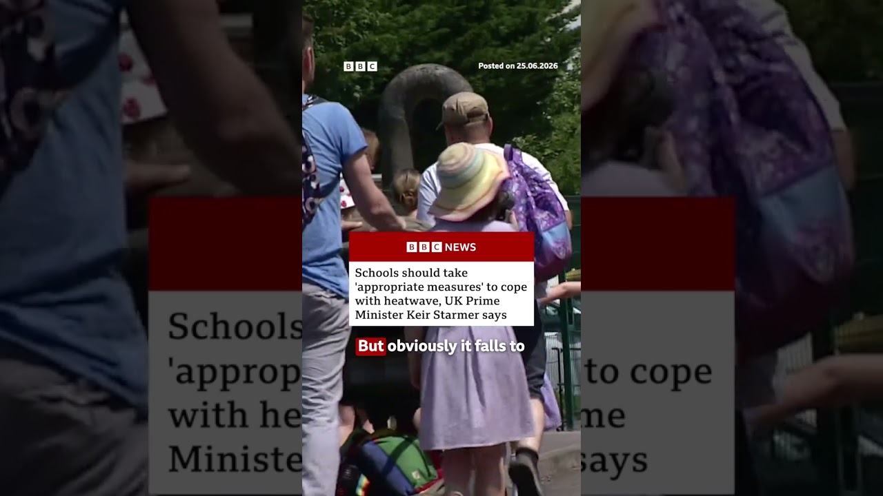 UK schools will have to “gauge local conditions” to manage the heatwave, Keir Starmer said. #BBCNews