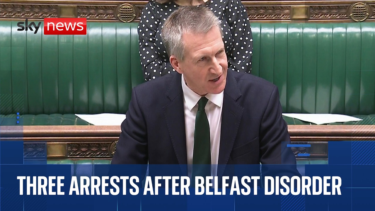 Urgent Question on Belfast violence debated by MPs in the Commons