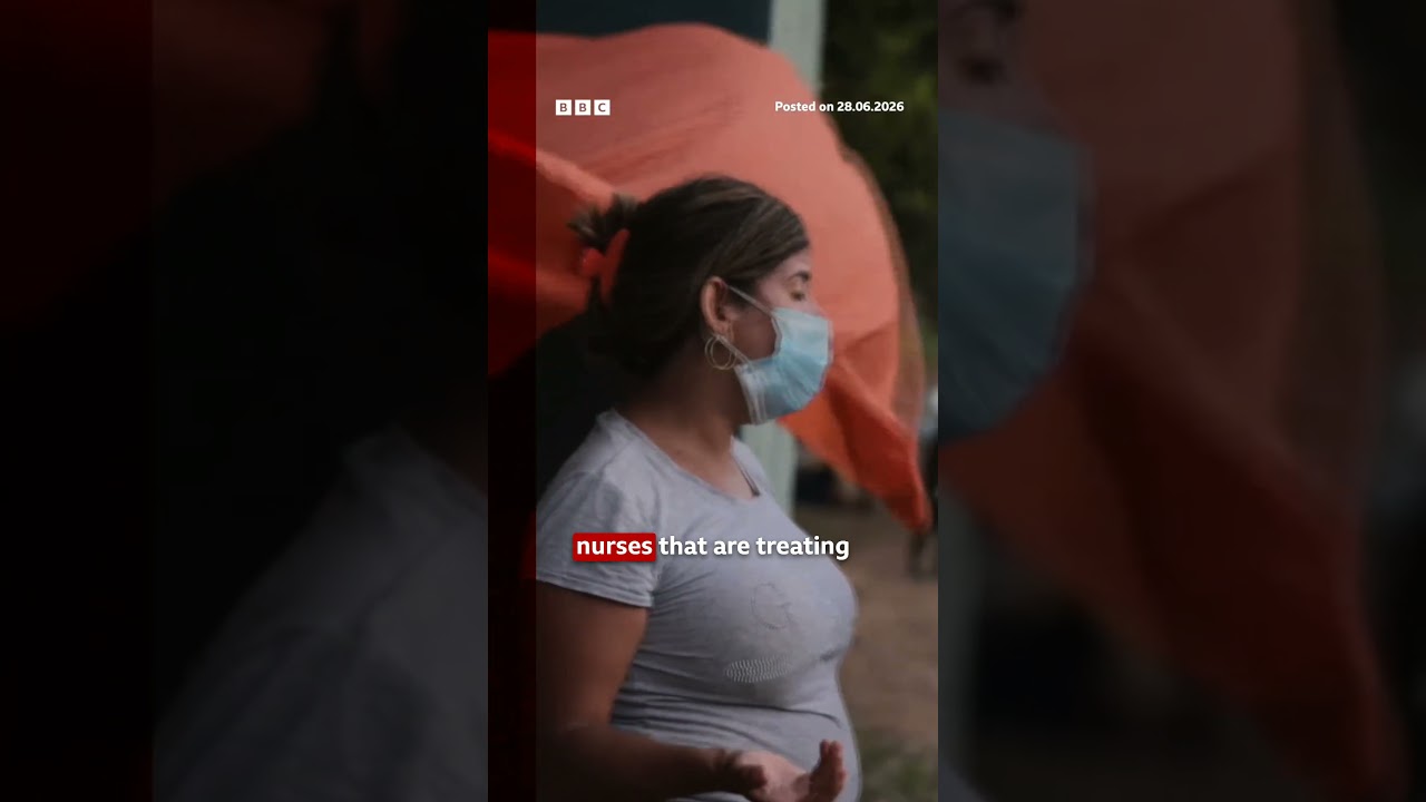 Venezuela earthquake survivors cared for at makeshift hospital. #Venezuela #BBCNews
