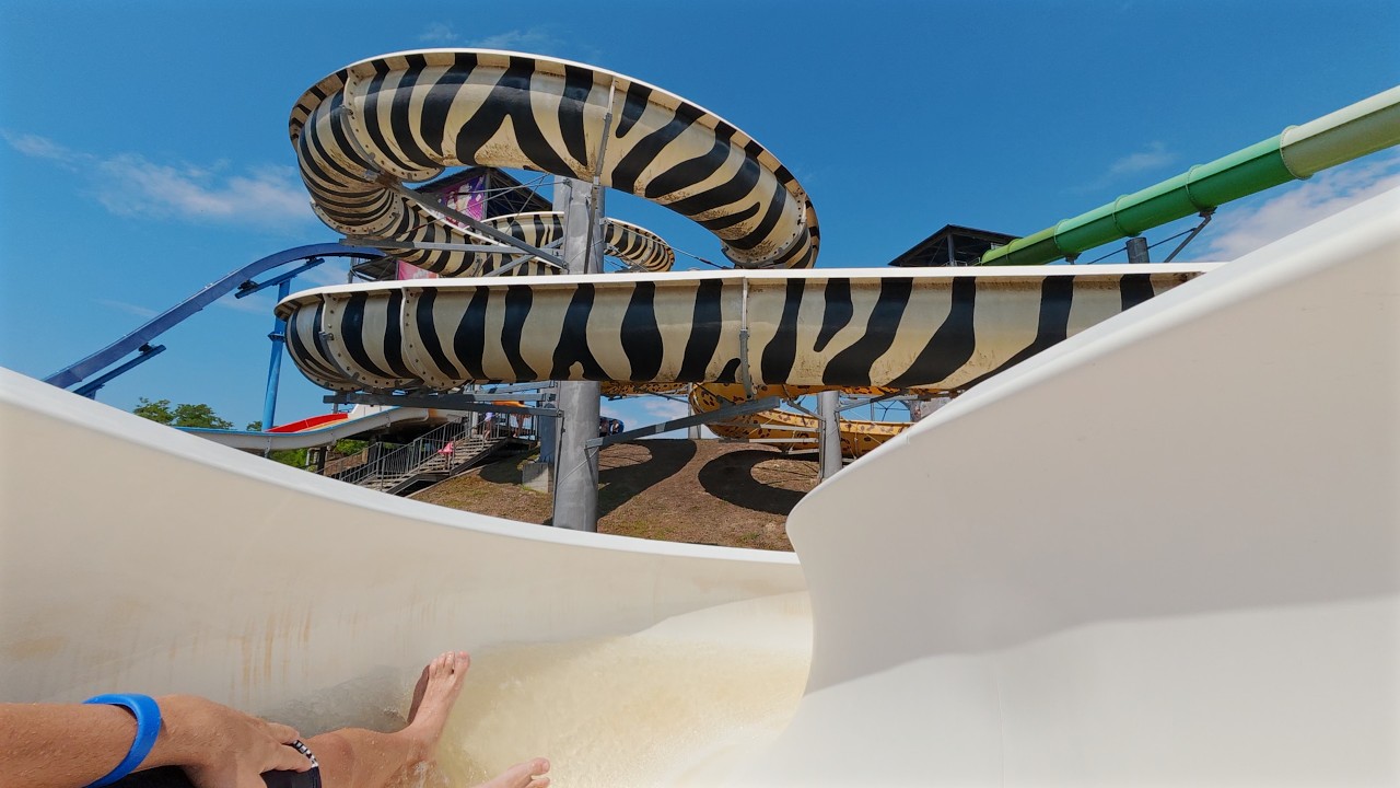 White Zebra Water Slide at Petroland Aquapark 🇷🇸
