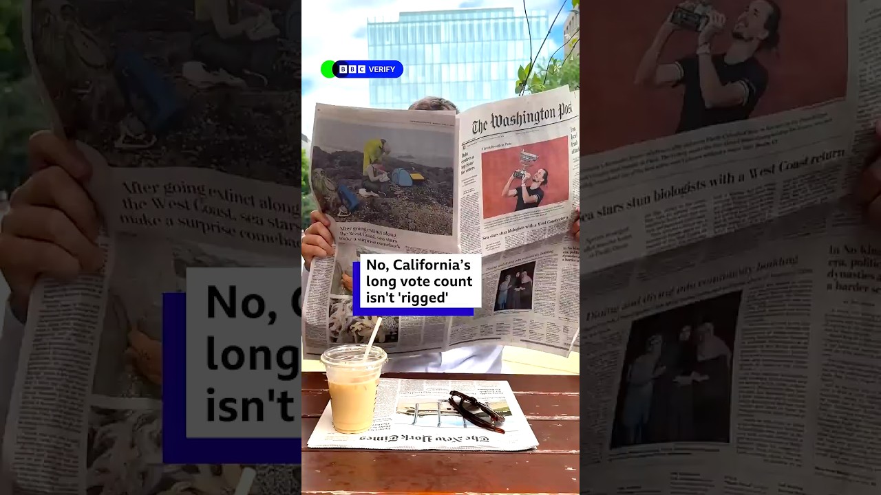 Why did it take nearly a week to count the votes in California?  #LosAngeles #BBCNews