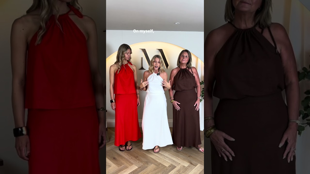 3 different bodyshapes, 3 different heights and 3 different ages all in the same outfit!
