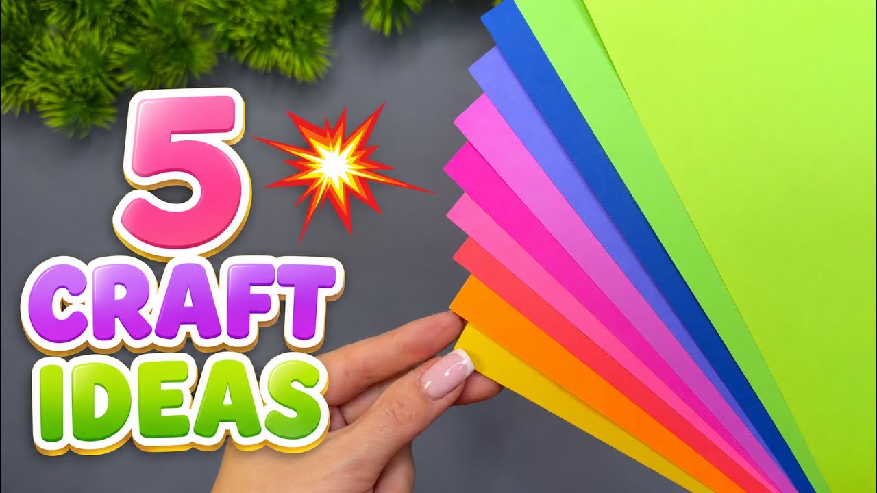 🌸 5 Easy Paper Flower Craft Ideas | Beautiful DIY Paper Flowers