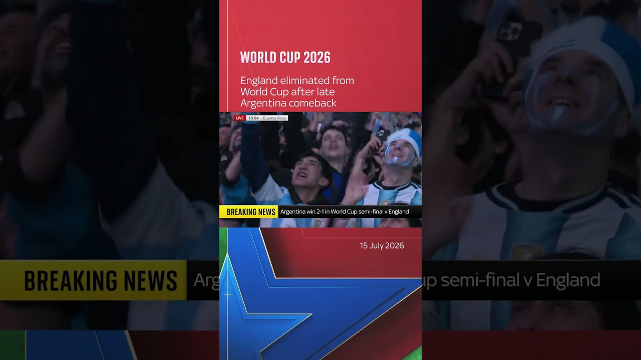 BREAKING: England eliminated from World Cup after late Argentina comeback