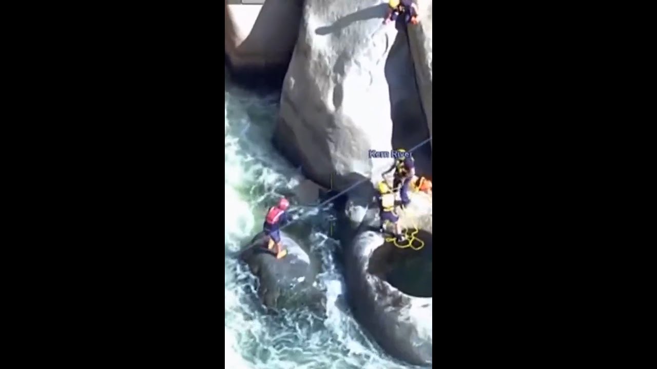California rescuers pull woman from rough river current