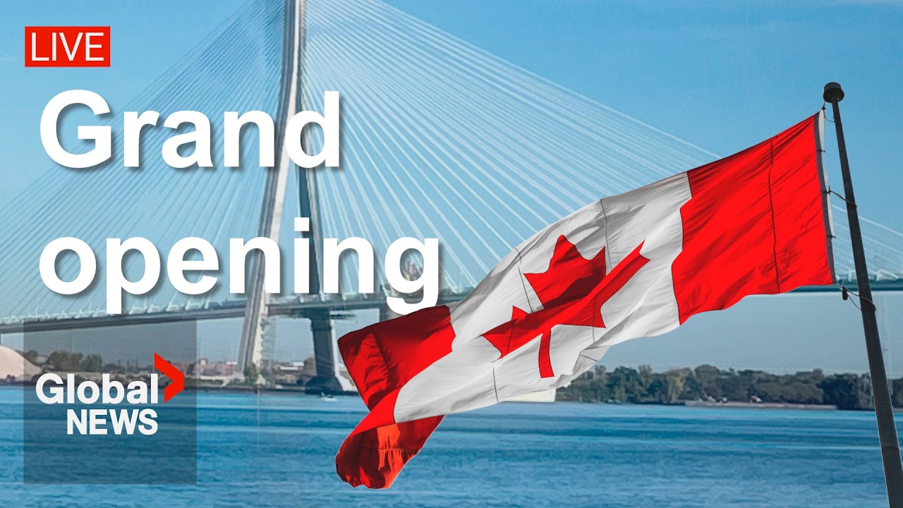 Canada marks opening of Gordie Howe bridge without US as trade war escalates | LIVE