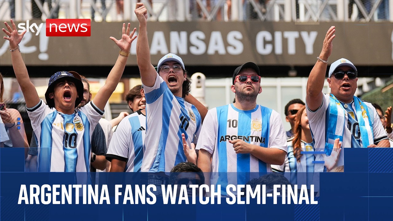 Celebrations for Argentina fans as they beat England in World Cup semi-final