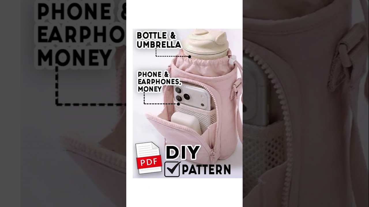 DIY Bottle Bag Crossbody 📥PDF Pattern #diybag #bagpattern #kpop