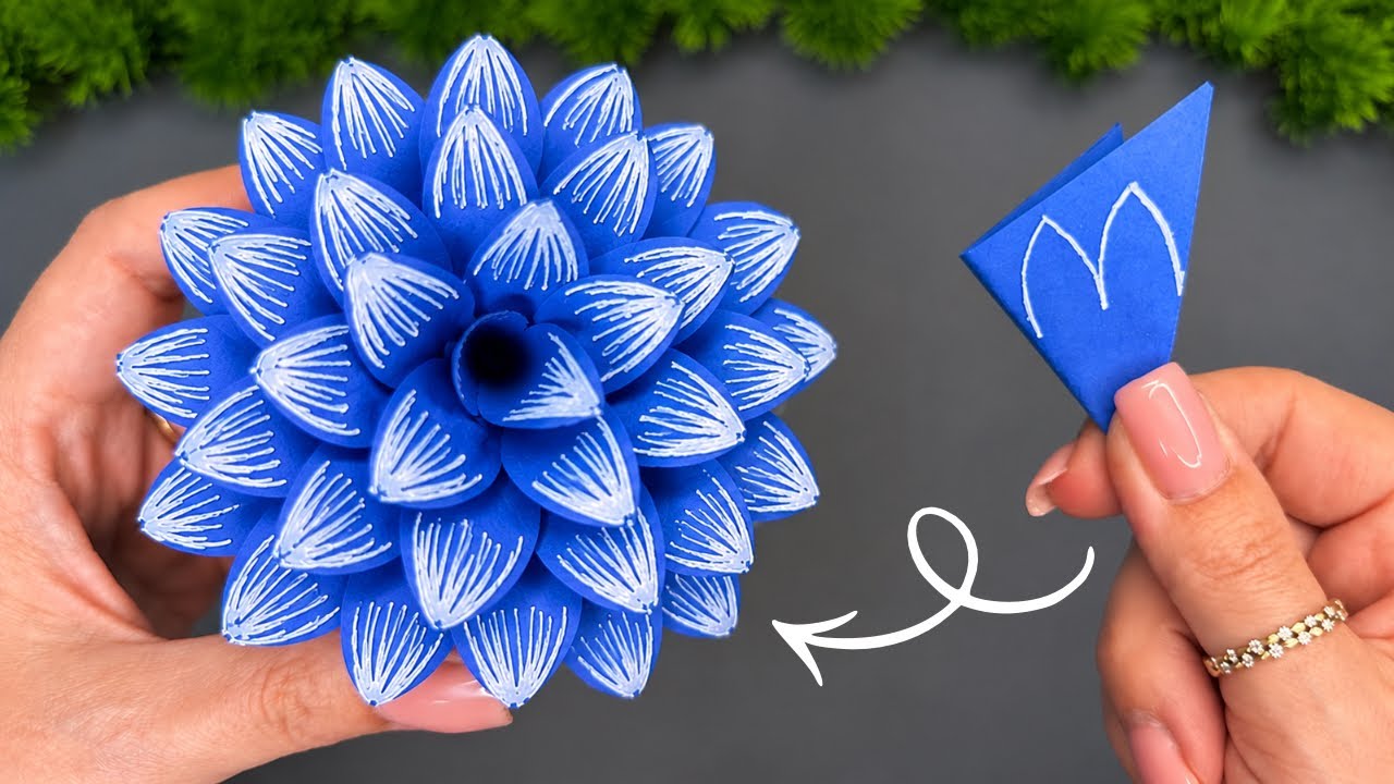 Easy Paper Flower Tutorial 🌸 Beautiful DIY Flower Anyone Can Make ⭐