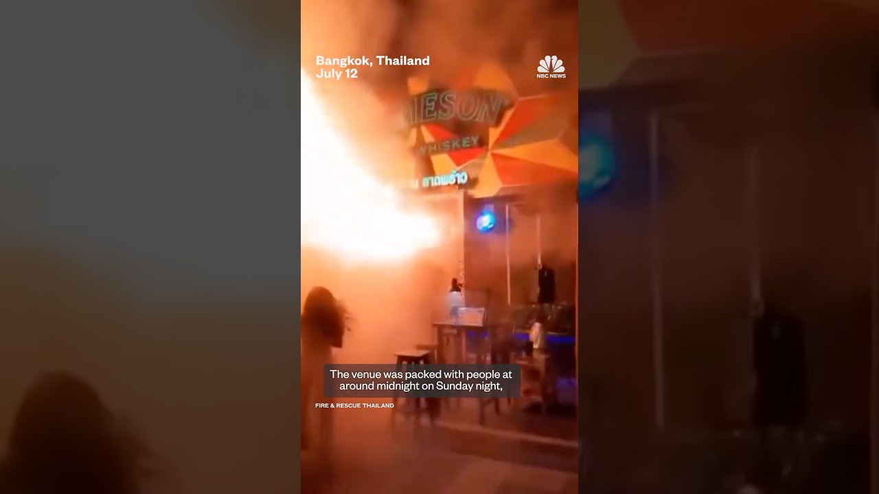 Fire breaks out at a pub in Bangkok, killing at least 27 people, officials say