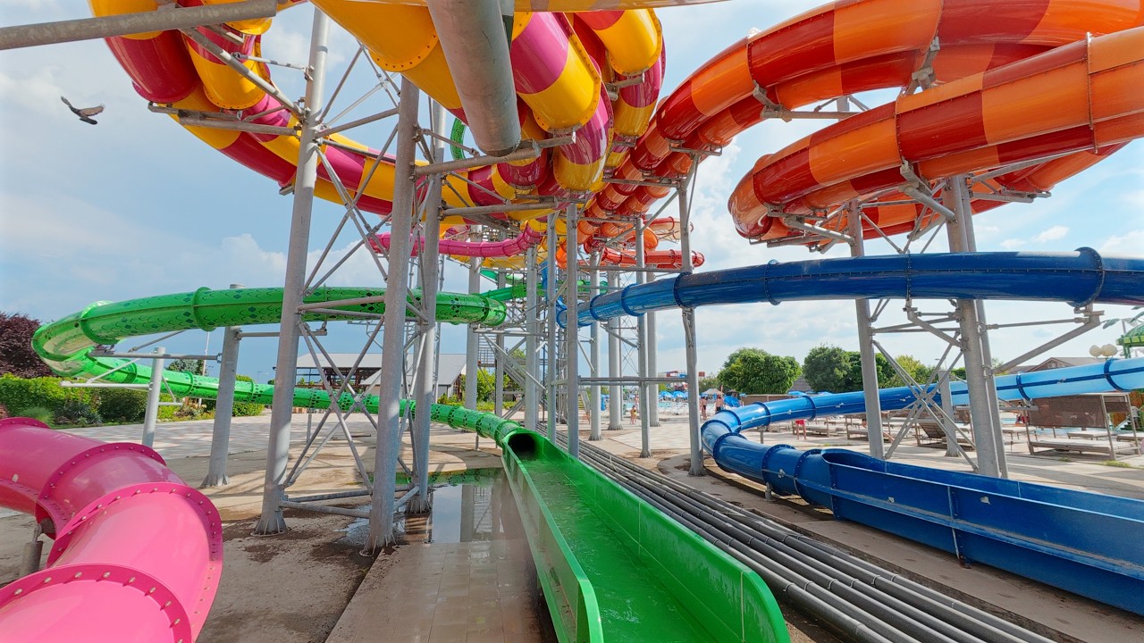 Green Line Water Slide at S Klub Aquapark 🇷🇸