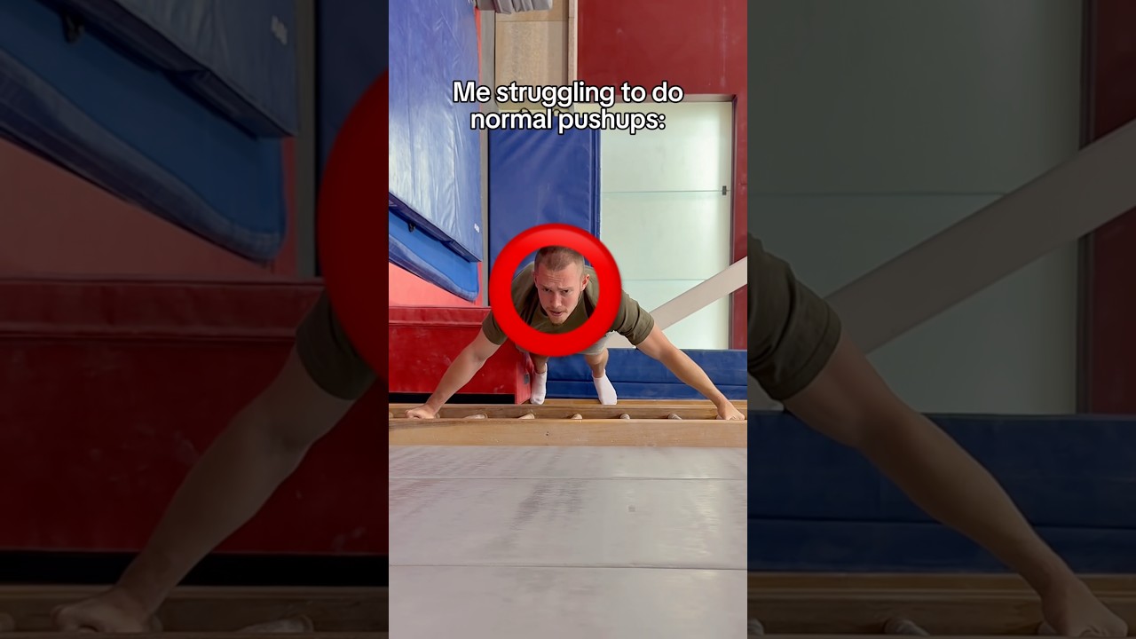 Hardest push-up ever 🤯 #gymnastics #olympics #sports #gymnast #olympic