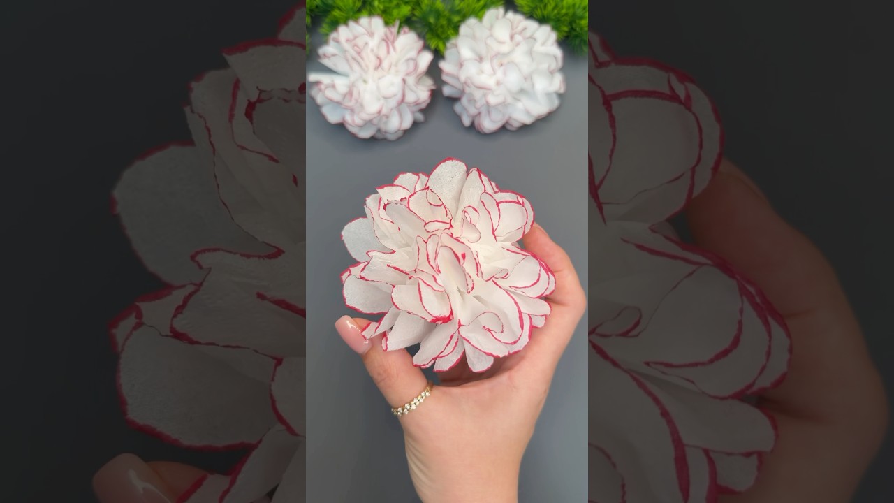 How to make Easy Tissue Paper Flowers  DIY Paper Craft Tutorial #crafts #foryou #diy