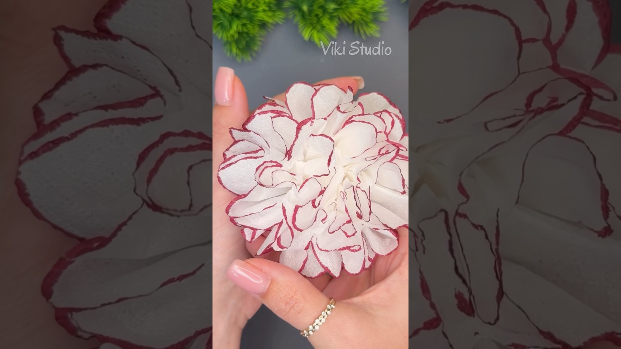 How to make Easy Tissue Paper Flowers  DIY Paper Craft Tutorial #crafts #tutorials #foryou #diy