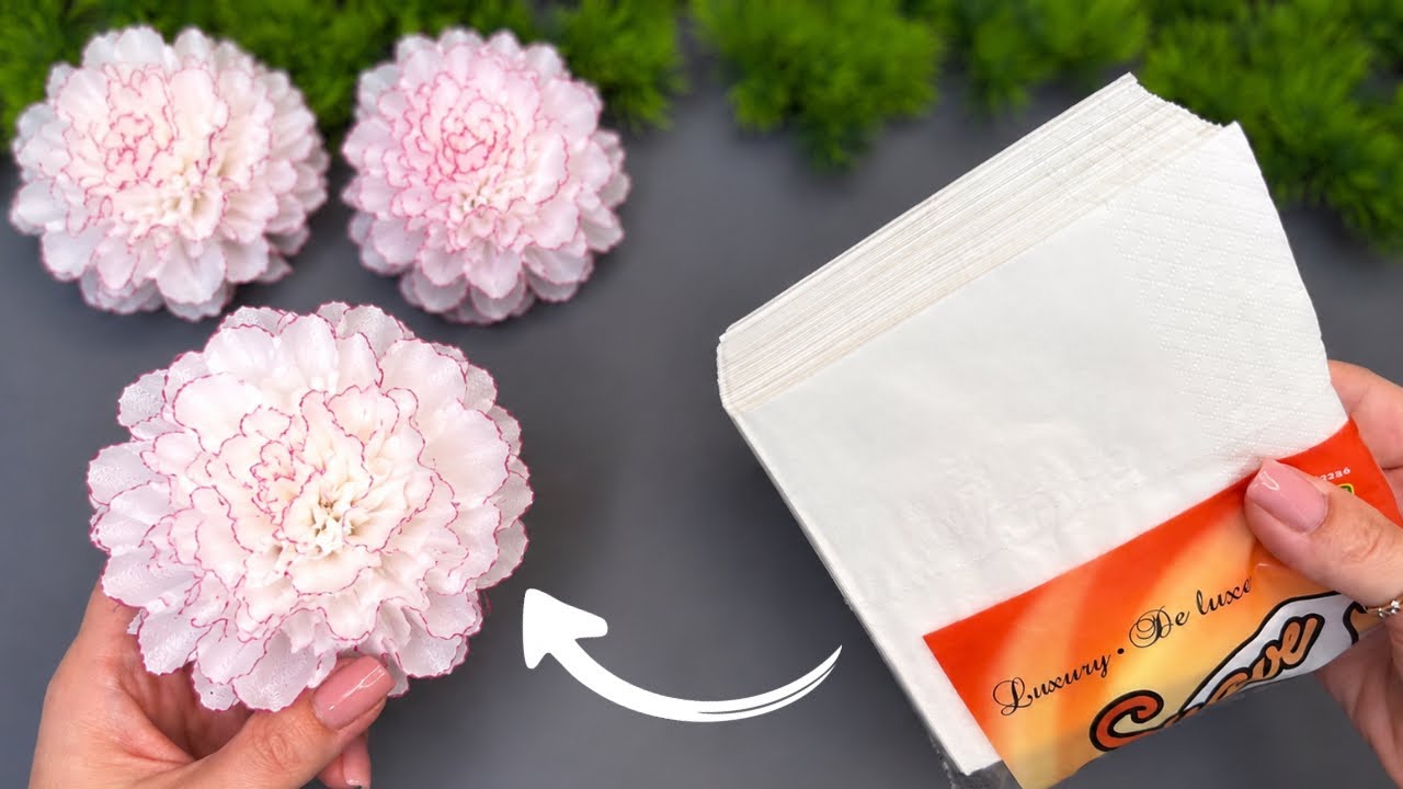 How to make Easy Tissue Paper Flowers  DIY Paper Craft Tutorial