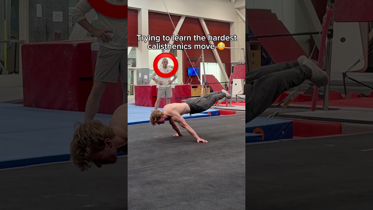 I did the hardest calisthenics move 🤯 #gymnastics #calisthenics #sports #crossfit #sport #fails