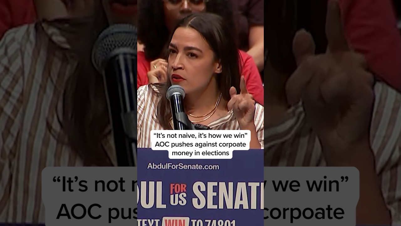‘It’s not naive, it’s how we win’: AOC pushes against corporate money in elections