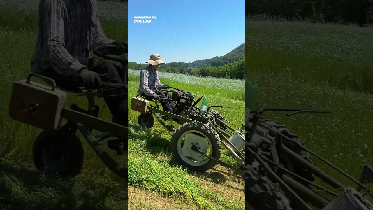 Linen Harvesting Machine! 😍