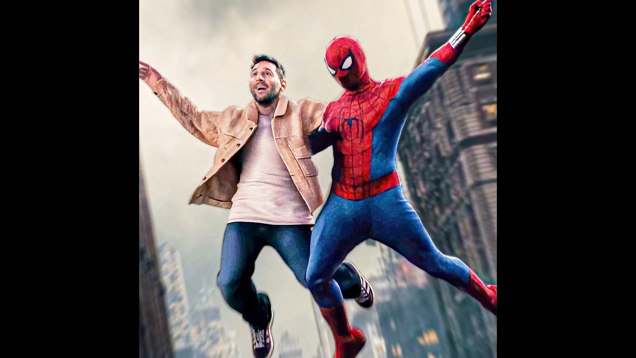 Lionel Messi Meets Spidey 😂