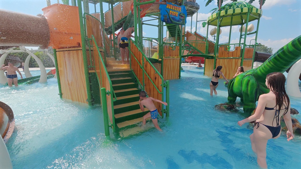 Little Green Water Slide at S Klub Aquapark 🇷🇸