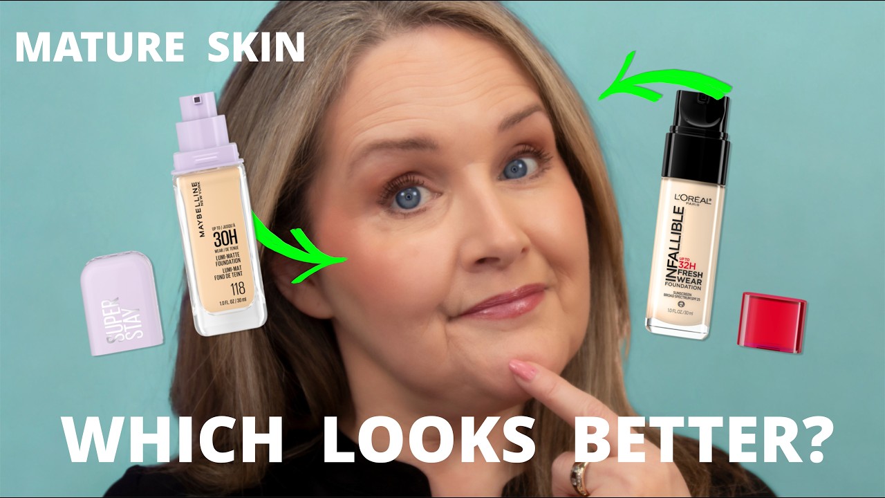 L’Oreal Infallible vs Maybelline Lumi Matte | Honest Mature Skin Foundation Review!