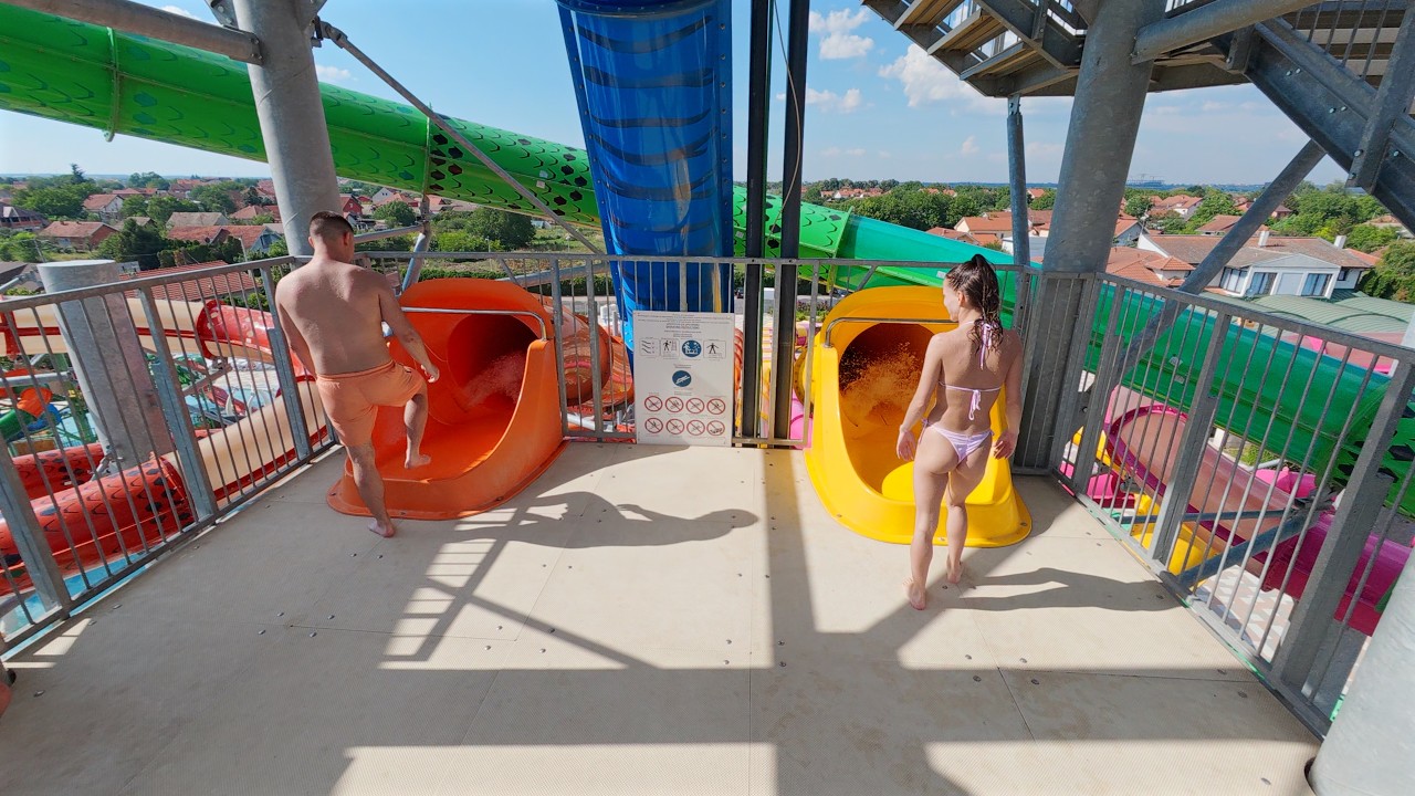 Orange Line Water Slide at S Klub Aquapark 🇷🇸