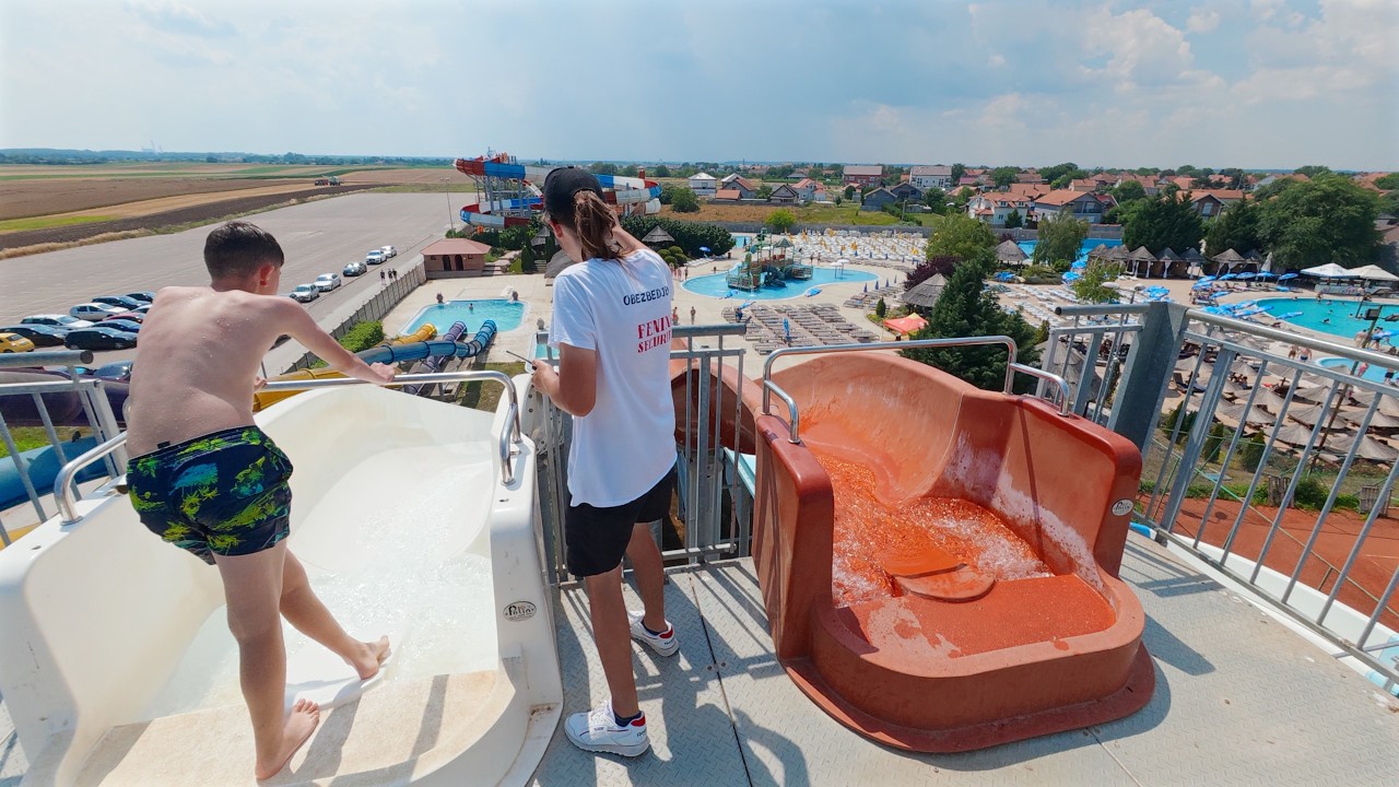 Red Kamikaze Water Slide at S Klub Aquapark 🇷🇸