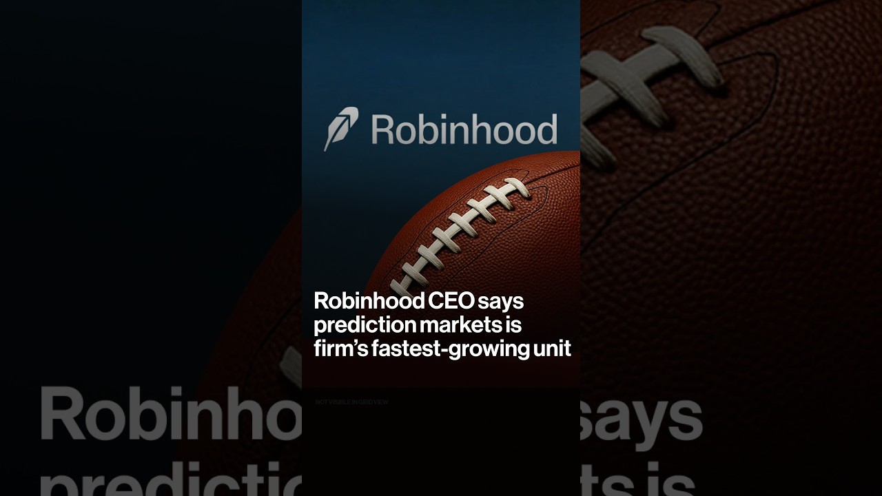 Robinhood CEO says prediction markets is firm’s fastest-growing unit