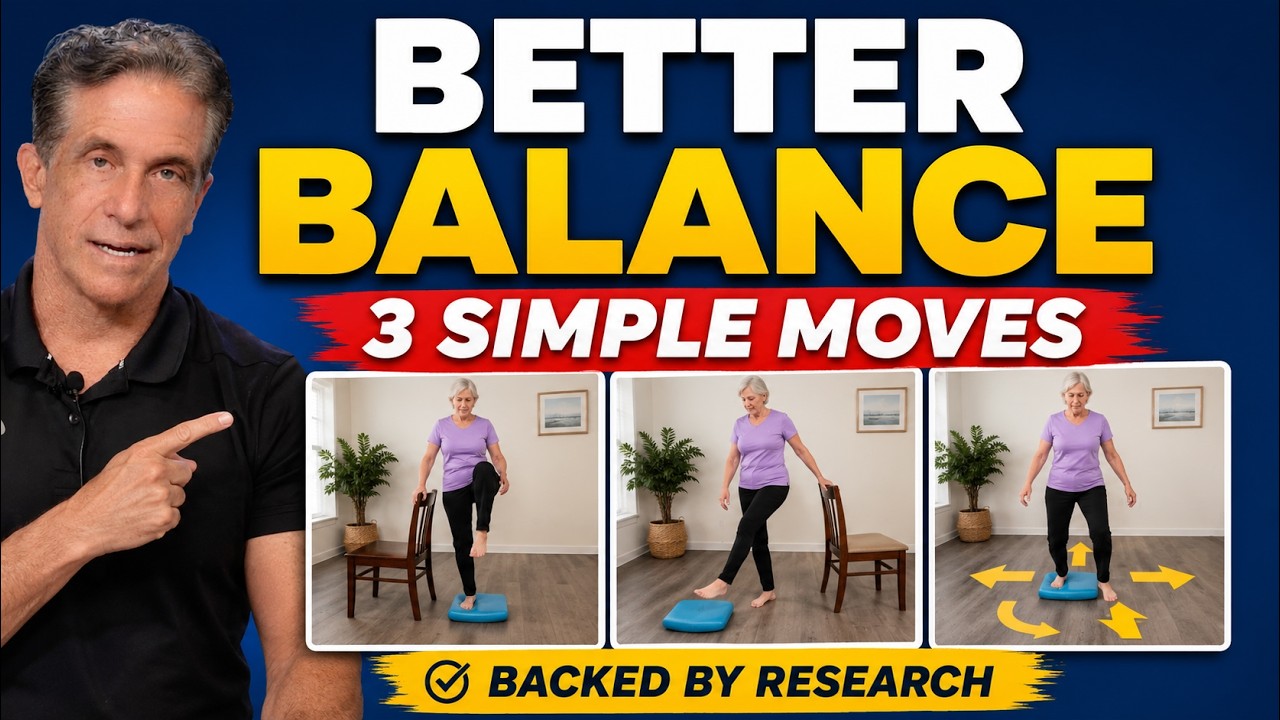 Seniors: Three Best Research-Backed Balance Exercises for Older Adults!
