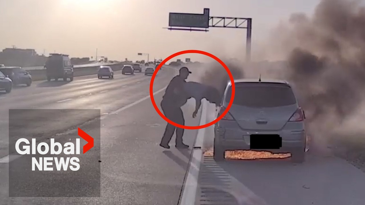Texas officer rescues man from flaming car during routine traffic stop