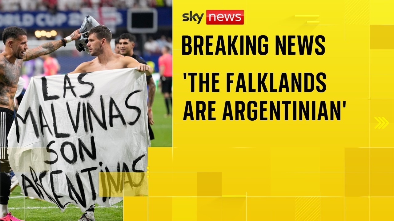 ‘The Falklands are Argentinian’: Players hold up banner after beating England 2-1