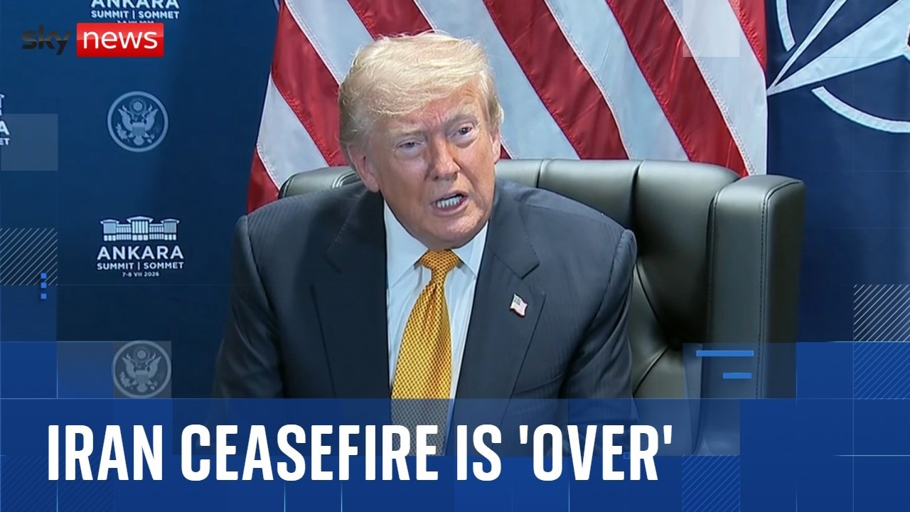 Trump says Iran ceasefire is ‘over’ and calls Iranian regime ‘scum’