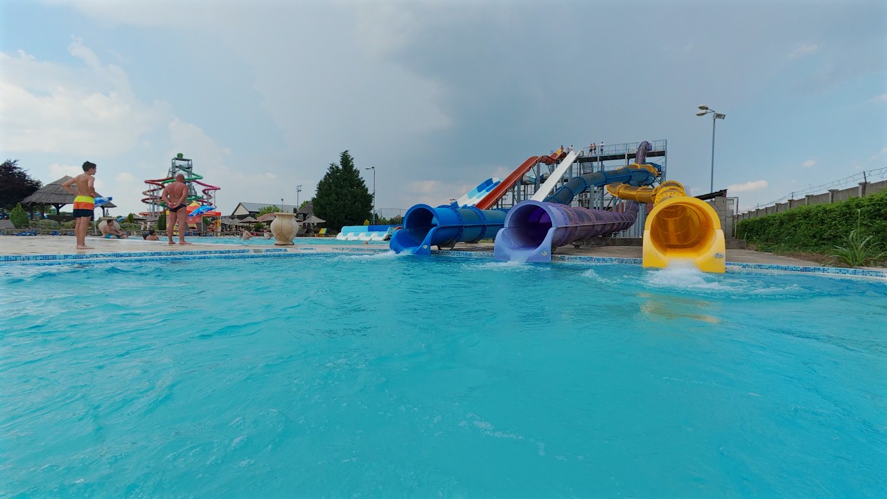 Twisted Yellow Slide at S Klub Aquapark 🇷🇸