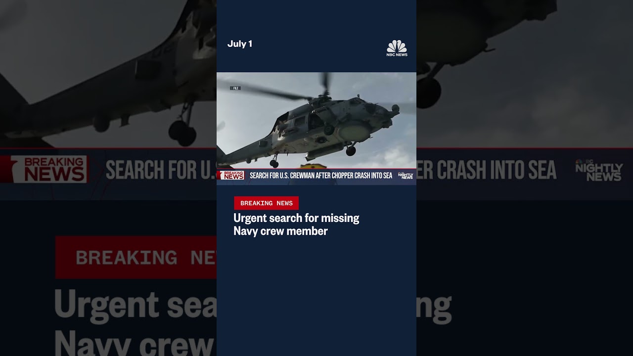 Urgent search for missing Navy crew member