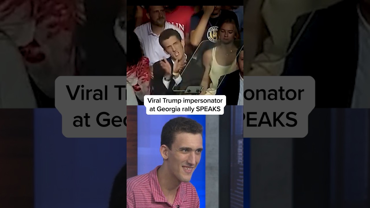 Viral Trump impersonator at Georgia rally SPEAKS