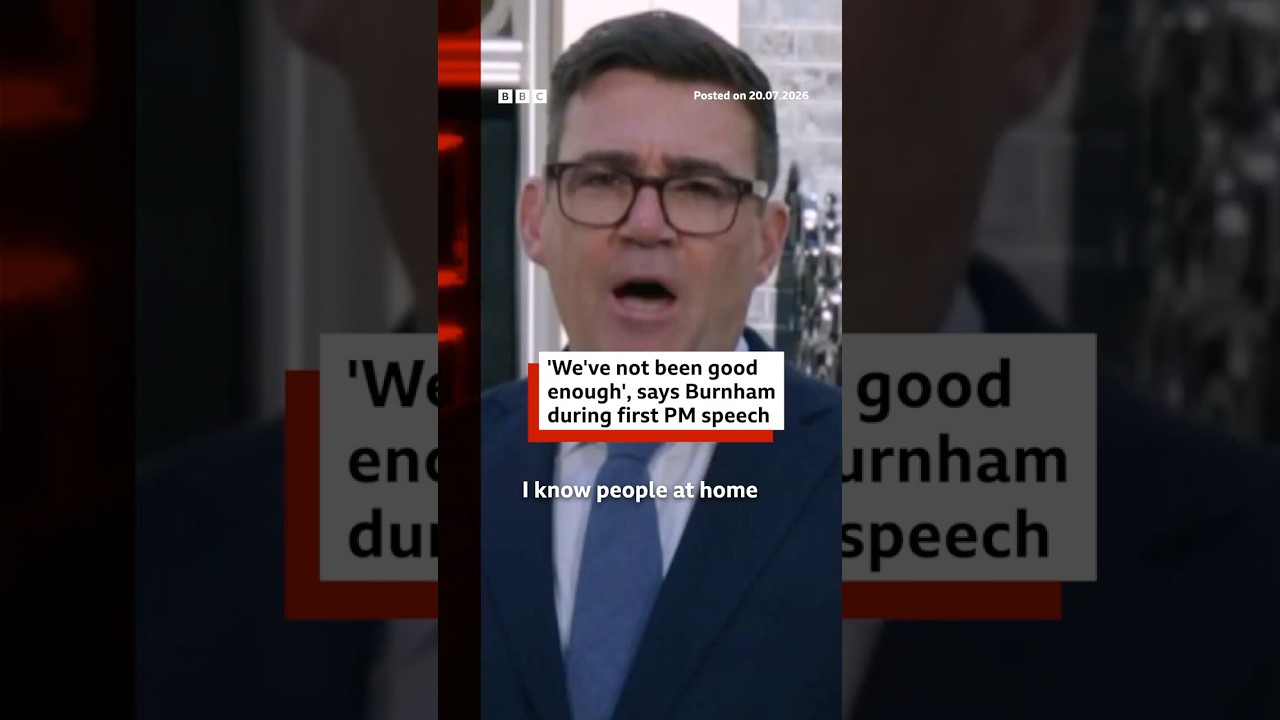 ‘We need to be better,’ Andy Burnham says in first speech as UK PM. #BBCNews
