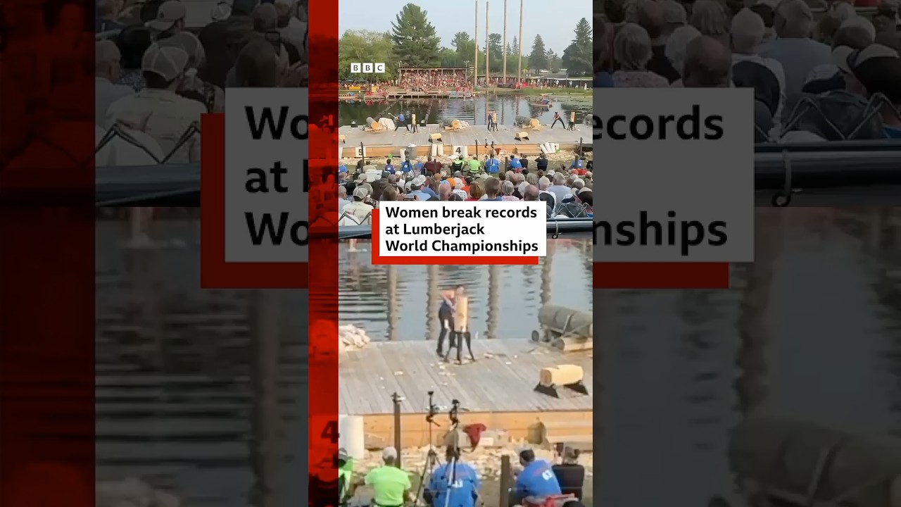 Women break records at Lumberjack World Championships. #BBCNews