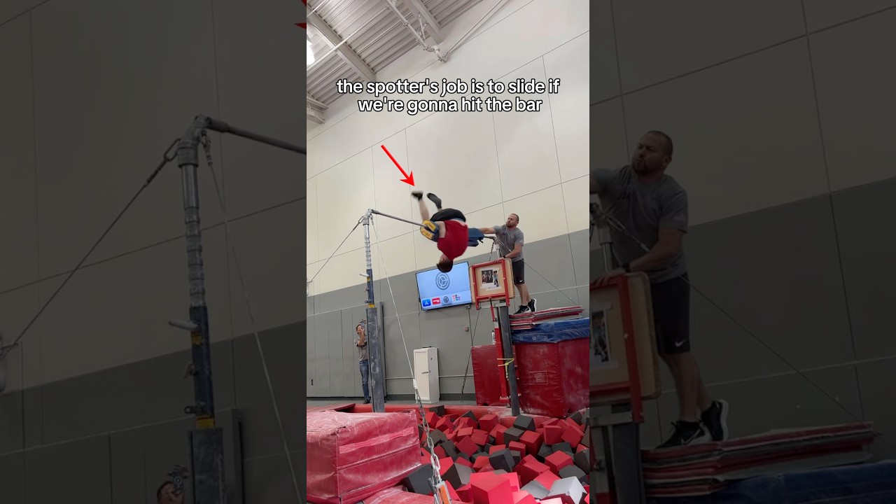 Would you be a good spotter? 🤔 #gymnastics #olympics #olympic #sports #gymnast #olympic