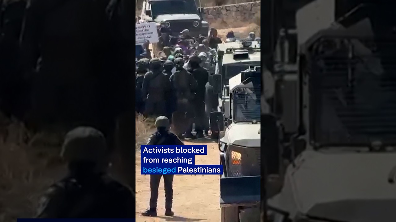 Activists stopped from delivering supplies to Palestinians besieged by settlers | DW News
